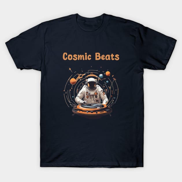 Dj Astronaut in space T-Shirt by Patterns-Hub